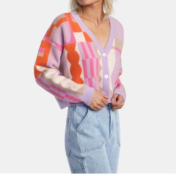 RVCA Sweaters - RVCA Jesse Brown Cardigan - Size M